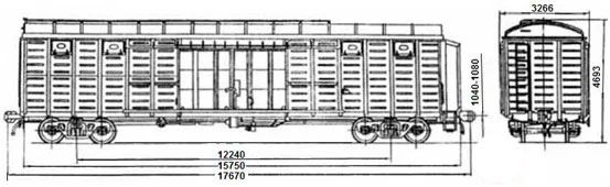 4-осный крытый вагон модели 11-1807-01